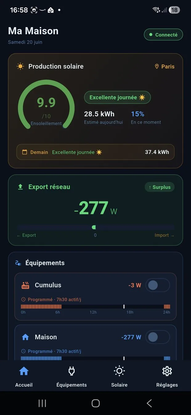 Pilotage temps réel